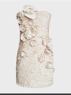 Halston Farren Strapless Paillette & Applique Gown